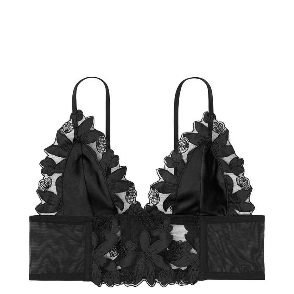 Victoria's Secret VERY SEXY Floral Embroidered Long Line Bra NWT - Picture 3 of 4